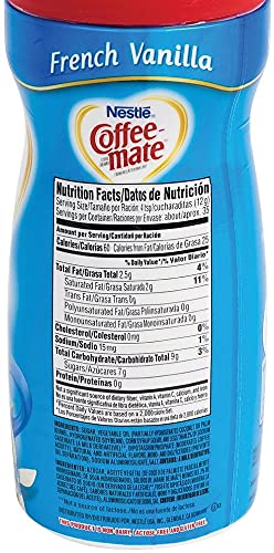 Nestle Coffee Mate French Vanilla Powder Coffee Creamer 15 Oz. Canister