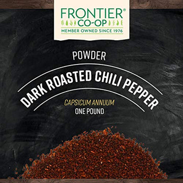 Frontier Co-op Dark-Roasted Ground Chili Pepper 1lb - Spice for Cooking and Seasoning