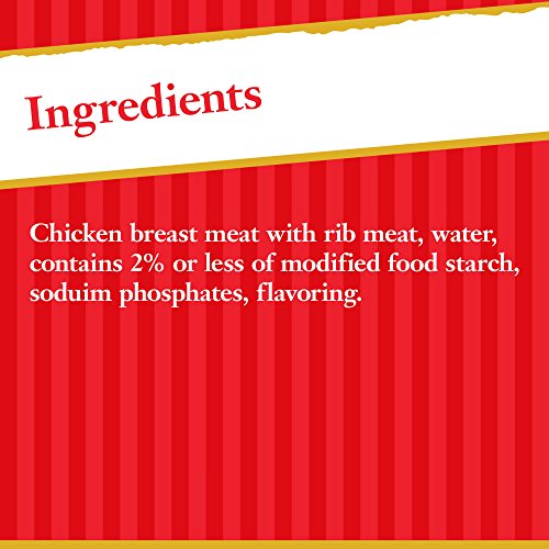 Hormel Premium Canned Chunk Chicken Breast, No Salt Added, 5 Ounce (Pack of 12)