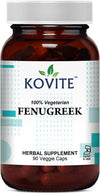 Kovite Fenugreek Capsules - 90 Vegetarian Capsules - 600 mg Organic Fenugreek Seed Powder