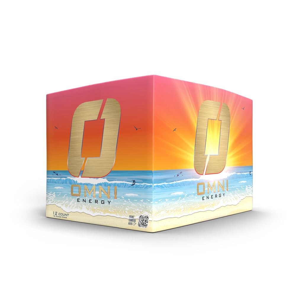 Steel dietary products OMNI Energy Drink, Sugar-Free, Low Calorie, 200mg Caffeine, Pack of 12, 12 Oz Cans