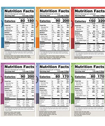A Dozen Cousins Seasoned Microwave Beans Variety Pack - Black Beans, Garbanzo Beans, Refried Beans and More - Vegan and Vegetari