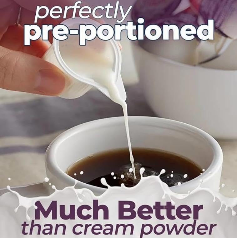 Coffee Creamer Single Serve Variety Pack, Gift Assortment Box, French Vanilla, Irish Cream, Caramel Macchiato, Sweet Cream, Chocolate Caramel, Hazelnut (Box Of 48Ct/ 6 Different Flavor), For Home, Office, Coffee, Bar, Gift.
