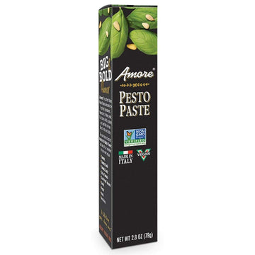 Amore Vegan Pesto Paste In A Tube - Non Gmo Certified And Made In Italy (Pack Of 1)