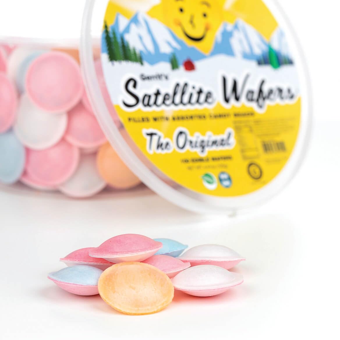 Gerrit'S Original Satellite Wafers, Filled With Assorted Candy Beads, 100 Count Tub (4.41 Oz)