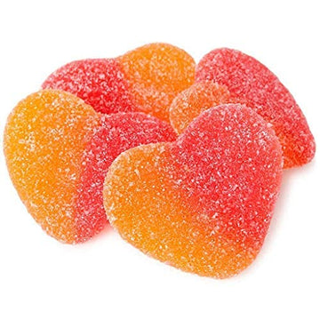 Valentine'S Candy Peach Gummi Hearts Candy, Valentine'S Day Gummy, Delicious Fruit Flavors Gummies, Party Favor (Half-Pound)