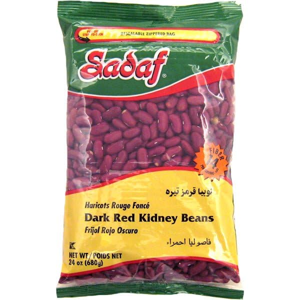 Sadaf Red Kidney Beans 24 oz - Dry Dark Red Kidney Beans - Natural, Vegan, Kosher