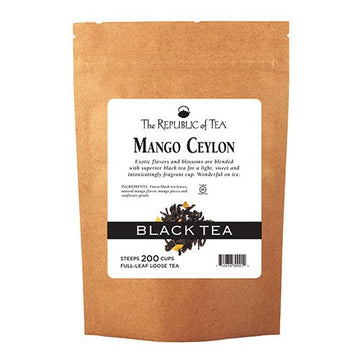 The Republic Of Tea Mango Ceylon Black Full-Leaf Tea, 1 Pound / 200 Cups