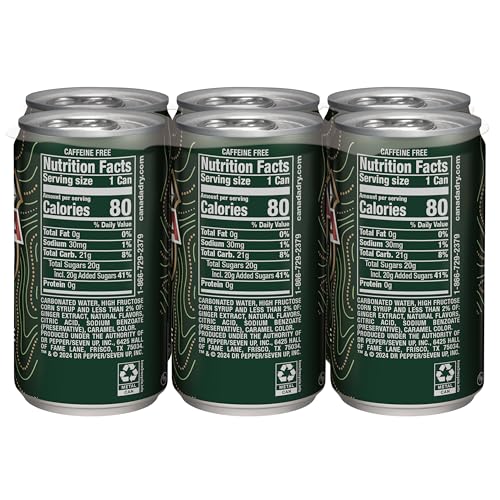 Canada Dry Ginger Ale Soda 7.5 fl oz cans 6 pack