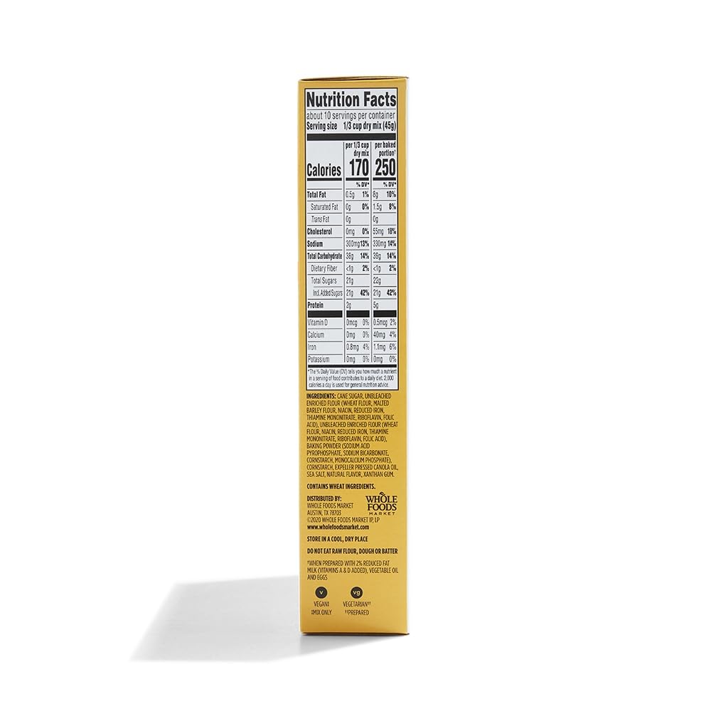 365 by Whole Foods Market Classic Yellow Cake Mix, 16 Ounce - Perfect for Baking, Easy to Prepare, Delicious Flavor
