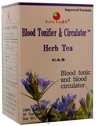 Health King Blood Tonifier & Circulator Herb Tea, Teabags, 20-Count Box (Pack of 6)