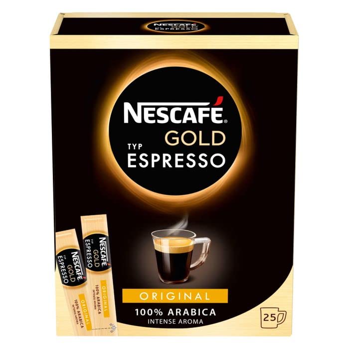 Nescafe Gold Espresso Instant Coffee 25 Sticks