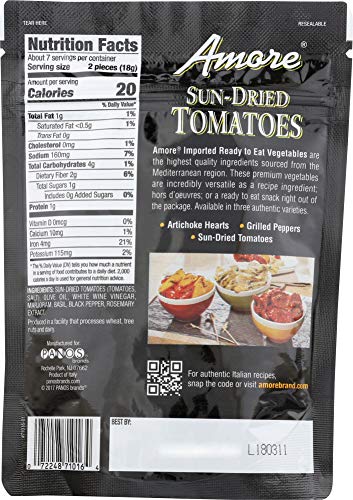 Sun-Dried Tomatoes - Ready to Eat Snack Vegetables - 4.4 oz (Pack of 1)