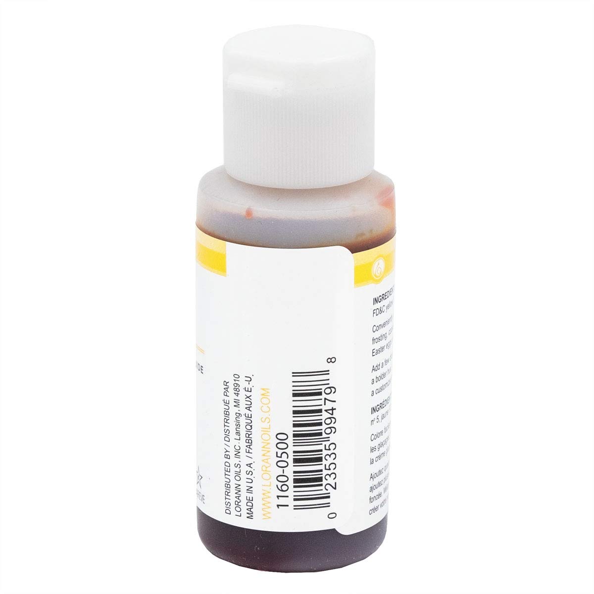 Lorann Gold Liquid Food Color, 1 Ounce Squeeze Bottle