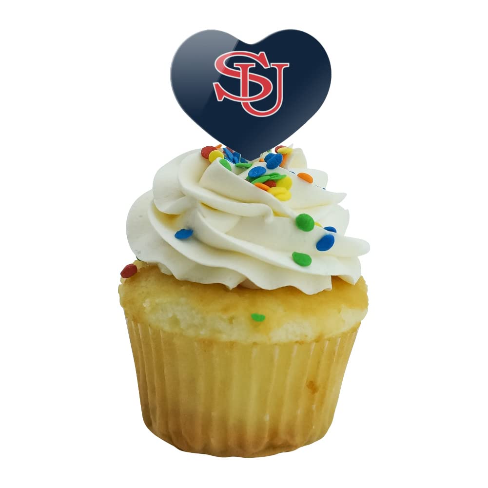 GRAPHICS & MORE Cupcake Picks Set of 6 Acrylic Heart Toppers Shippensburg University