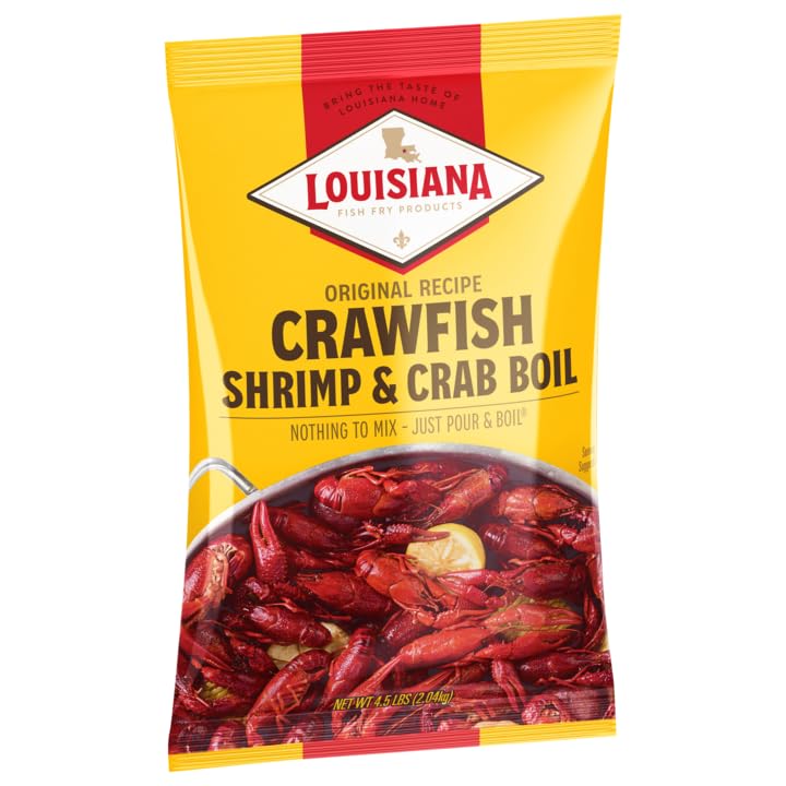 Louisiana Fish Fry Crawfish, Shrimp & Crab Boil Seasoning - Spicy Low Salt Cajun Seasoning, 4.5 lb (Pack of 2)