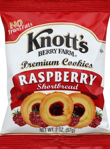 Knotts Berry Farm Raspberry Shortbread Cookies, 2-Ounce Packages, Pack of 8