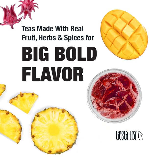 Tiesta Tea - Pineapple Sangria Cold Brew, Premium Loose Leaf Blend, Low Caffeinated Iced Tea, 10 Cold Brew Tea Packets - Brews O