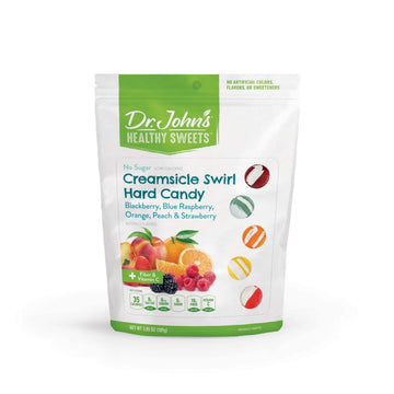 Dr. Johns Sugar Free Candy, Healthy Hard Candy with Zero Sugar, Low Calorie Snacks, Keto Friendly, Vegan, Gluten Free, Creamsicl