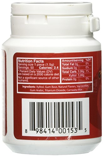 Epic Dental Xylitol Gum, Cinnamon - 50 Piece