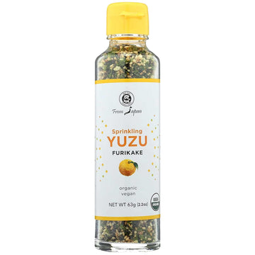 Muso From Japan Sprinkling Yuzu Furikake, No Additives, Vegan Friendly, USDA Certified Organic, 2.2 Ounce (Pack of 6)