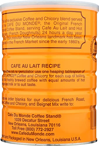 Cafe Du Monde Coffee And Chicory Ground Coffee, Paleo, Vegan, 15 Ounces (Pack Of 6)