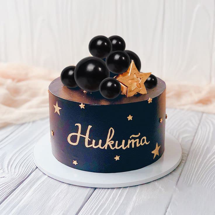 HZMM 25 Pcs Foam Pearl Balls Cake Toppers for Birthday, Wedding, Baby Shower, Black, Model 800401