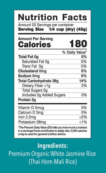 Queen Elephant Premium Organic White Jasmine Rice 2Lbs