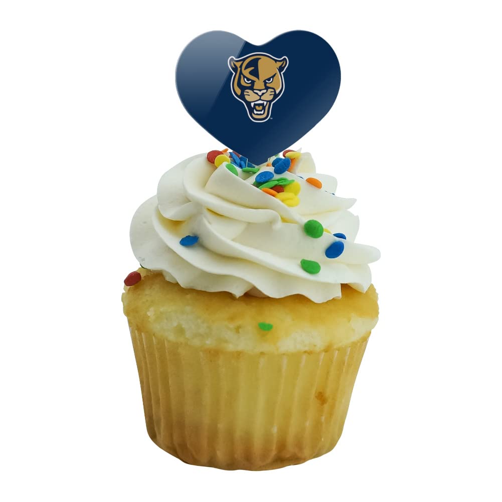 GRAPHICS & MORE Cupcake Picks Set of 6, Acrylic, Heart Love Design, Florida International University, One Size