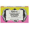 Roland Foods Premium Smoked Oysters in Oil, Wild Caught, 3 Oz Tin, Brown