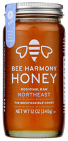 BEE HARMONY, HONEY, RAW, REGIONL N EAST, Pack of 6, Size 12 OZ - No Artificial Ingredients Kosher