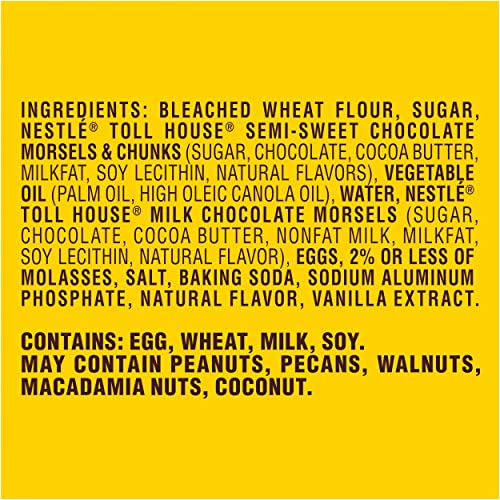 Nestle Toll House Chocolate Chip and Chocolate Chunk Cookie Dough with 100% Real Chocolate Chips - 12 Big Ready to Bake Chocolat
