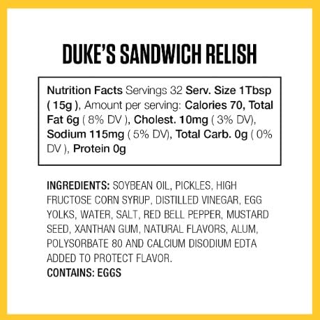 Generic Dukes Sandwich Spreads (Sandwich relish 16oz)