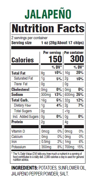 Hal's New York Kettle Cooked Jalapeno Potato Chip Crisps, Gluten Free, 2 Oz (Pack of 6)