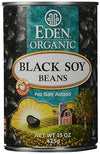 EDEN FOODS BEAN SOY BLACK NS ORG, 15 OZ, PK- 12