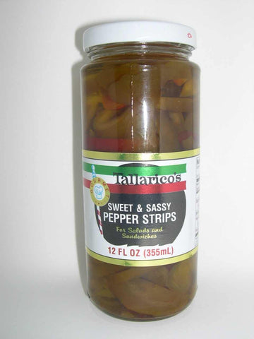 Tallaricos Sweet And Sassy Pepper Strips, 12 Fl Oz