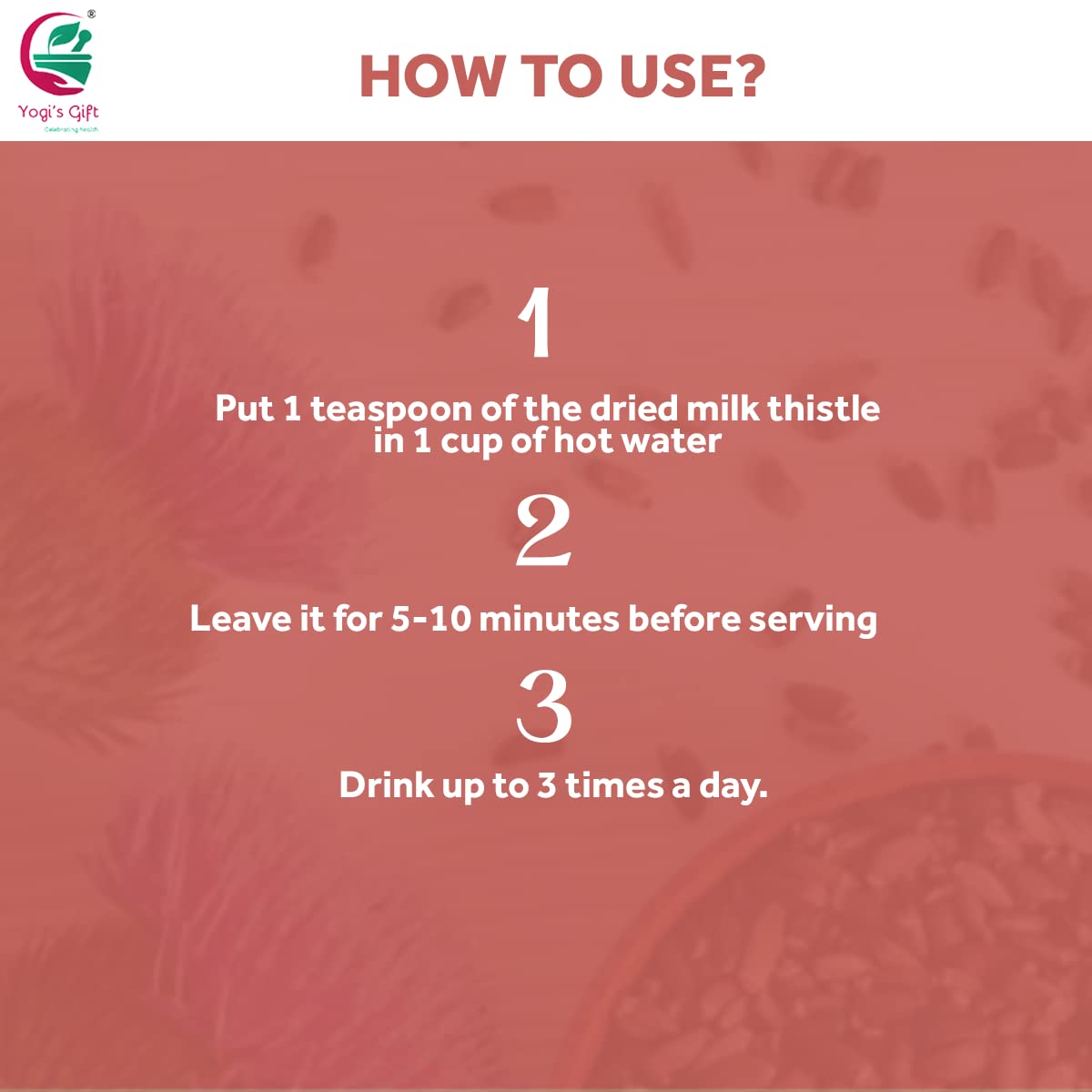 Milk Thistle Tea (Seeds) 1 Lb | Promotes Liver Health | Loose Bulk Bag | By Yogi'S Gift