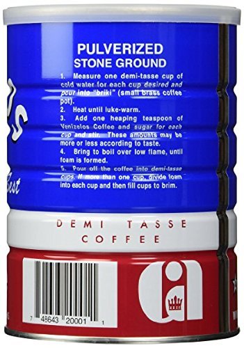 Venizelos Greek Style Ground Coffee, 454G/1Lb (4-Pack)