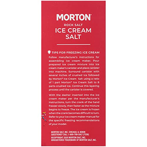 Morton Ice Cream Salt, 4 Pound Box, 64 Ounce, Blue, Model F142130000B