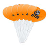 GRAPHICS & MORE Acrylic Cupcake Picks Set of 6 - University of Tennessee Martin Secondary Logo Heart Decoration