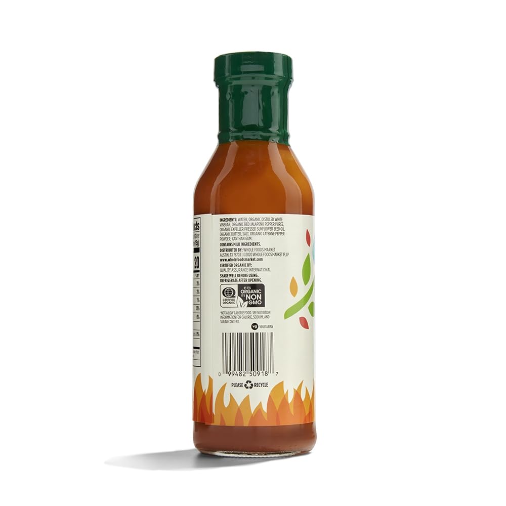 365 by Whole Foods Market Organic Buffalo Wing Sauce, 12.5 Ounce - Spicy Flavor, Perfect for Dipping and Cooking