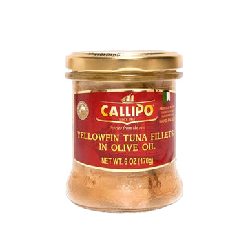 Callipo Solid Light Tuna In Olive Oil In A Glass Jar - 6 Oz (170 G) (Pack Of 6)