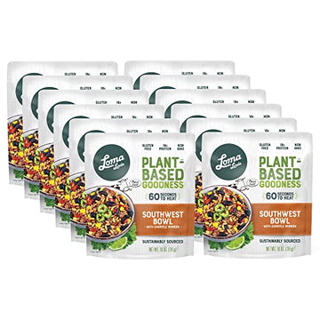 Loma Linda - Plant-Based Complete Meal Solution Packets (Southwest Chipotle Bowl (10 Oz.), 12 Pack)