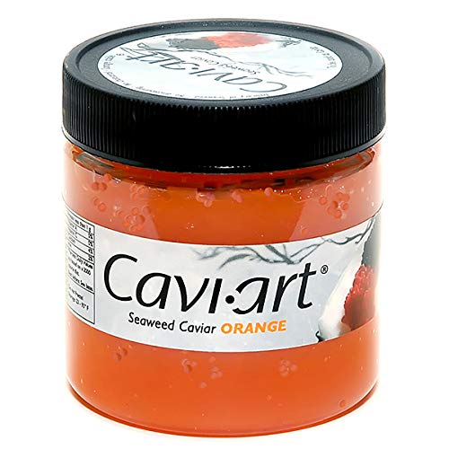 Caviart Award-Winning Vegan Seaweed Caviar 3.5 Oz (Orange)