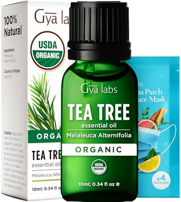 Gya Labs Australian Organic Tea Tree Oil For Skin - 100% Natural Tea Tree Oil For Hair - Tea Tree Oil For Face - Tea Tree Essent
