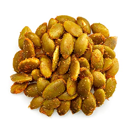 Yupik Spicy Buffalo Pumpkin Seeds, 1 Lb, Kosher, Gmo-Free, Roasted Seeds, Spicy Seasoning, Source Of Fibre & Protein, Savory Sna