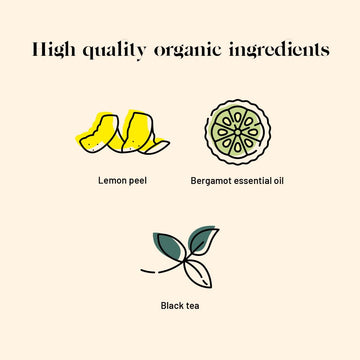 Kusmi Tea - Earl Grey Intense - Organic Earl Grey Black Tea - Features Bolder Bergamot & Tangy Lemon - Strong, Robust, Caffeinat