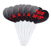 GRAPHICS & MORE Cupcake Picks Set of 6 - Friday the 13th Logo Heart Decoration - Multi Color - Model: CUPCAKE.HEART.WBGAM030.Z004801_8