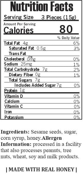 Sweetgourmet Sesame Honey Crunch | All Natural Candy | 1 Pound