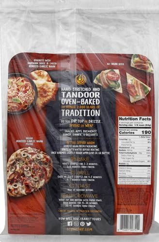 Stonefire Garlic Naan Bread, 8.8 oz 2 CT